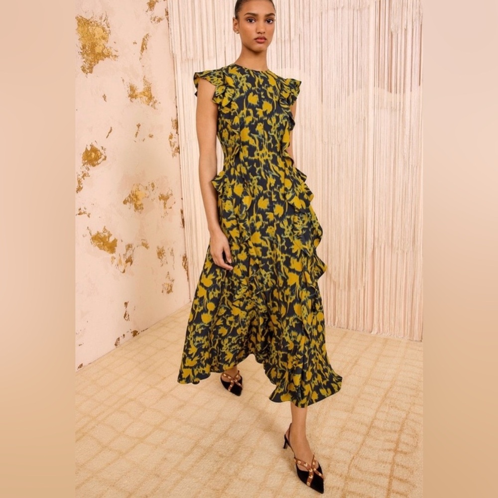 ulla johnson Flo Sleeveless Midi Dress $650 Size NEW without tag